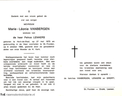 Vanbergen, Marie Léonie Petrus Lenaerts