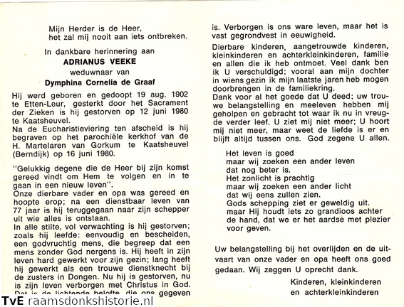 Adrianus Veeke Dymphina Cornelis de Graaf