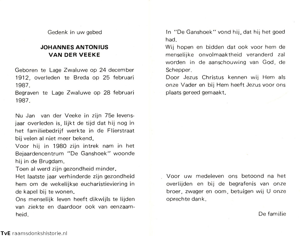 Johannes Antonius van der Veeke