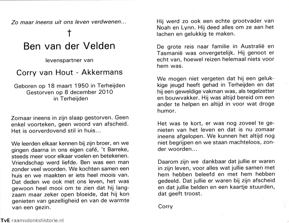Ben van der Velden (vr) Corry Akkermans