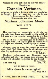 Cornelia Verbaten Marinus Johannes Maria van Oers