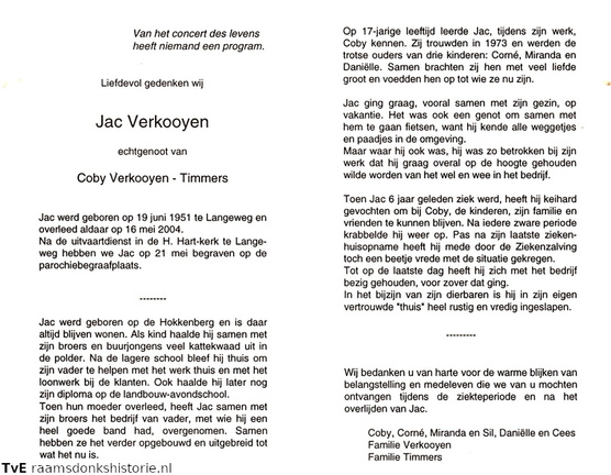 Jac Verkooyen  Coby Timmers