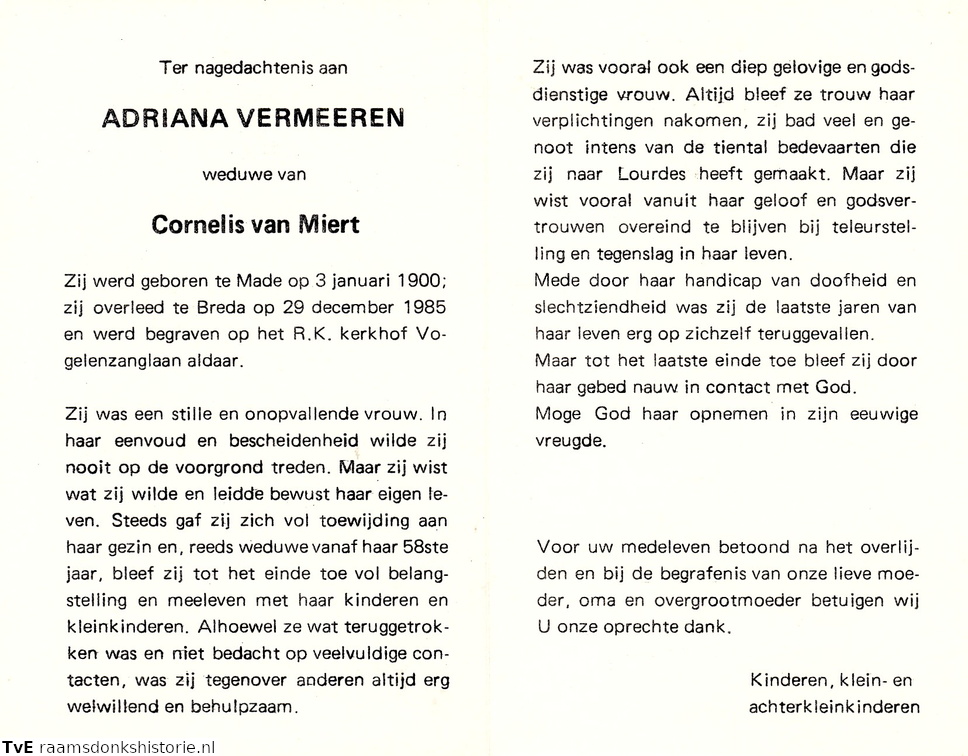 Adriana Vermeeren  Cornelis van Miert