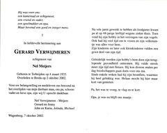 Gerard Verwijmeren  Nel Meijers