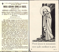 Maria Adriana Cornelia Visker  Herman Adrianus van Velzen