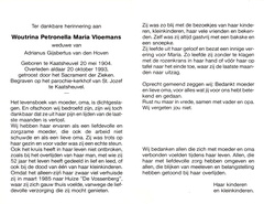 Woutrina Petronella Maria Vloemans  Adrianus Gijsbertus van den Hoven