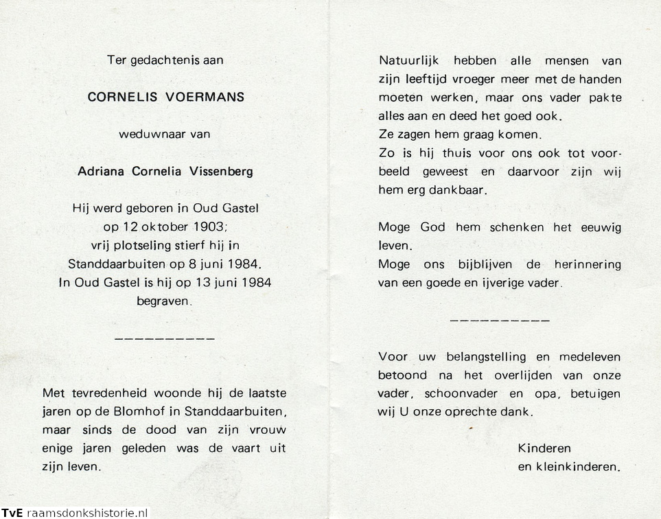 Cornelis Voermans  Adriana Cornelia Vissenberg