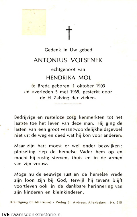 Antonius Voesenek  Hendrika Mol