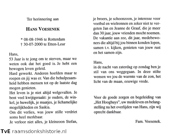 Hans Voesenek
