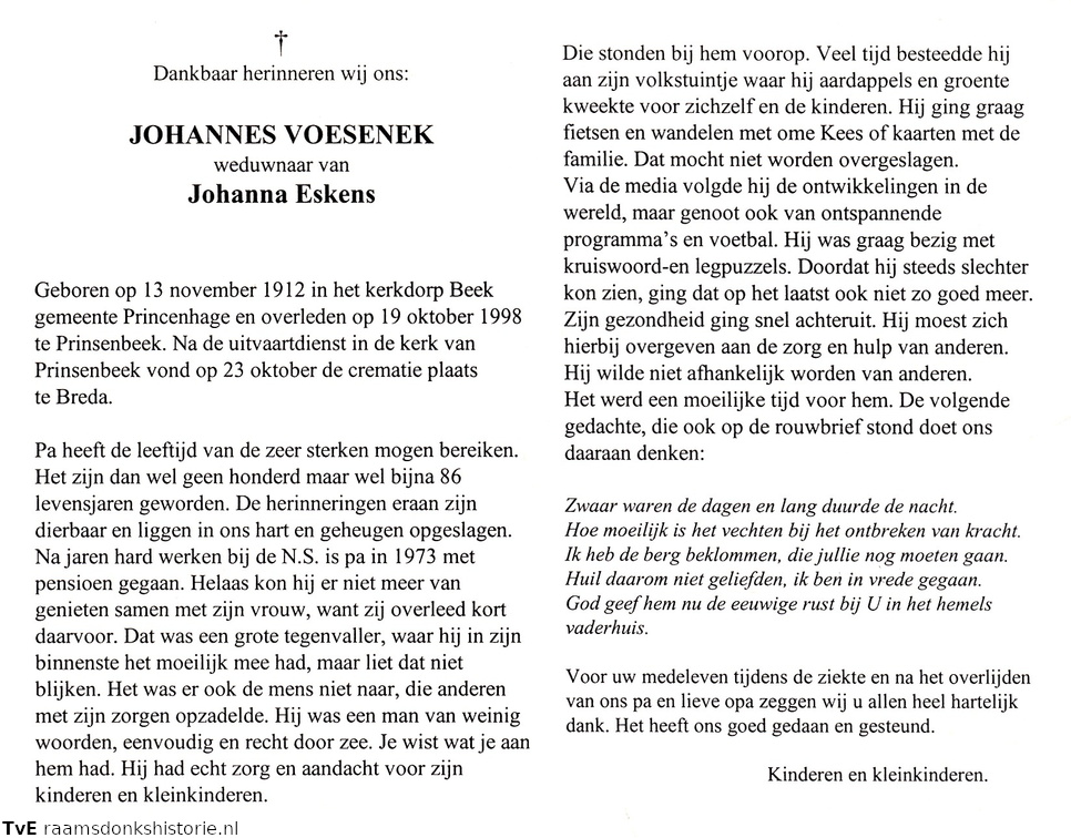 Johannes Voesenek  Johanna Eskens