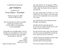Jan Volders Erna Buitelaar