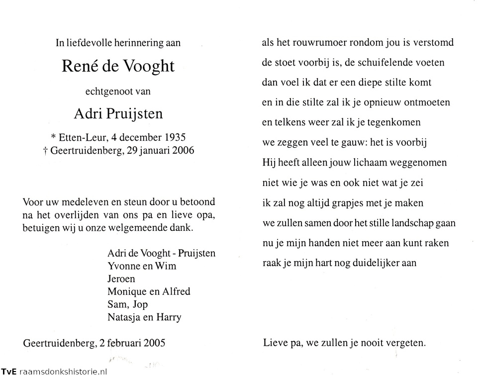 René de Vooght   Adri Pruijsten