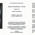 Jeanne de Vos  Frans Timmermans