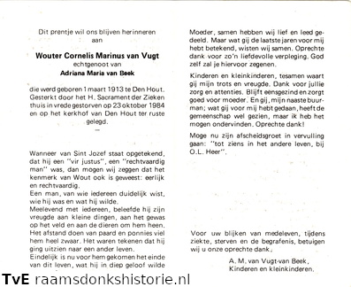 Wouter Cornelis Marinus van Vugt  Adriana Maria van Beek