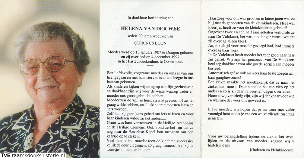Helena van der Wee Quirinus Boon