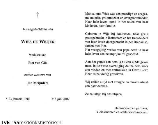 Wies de Wijer Piet van Gils Jan Meijnders