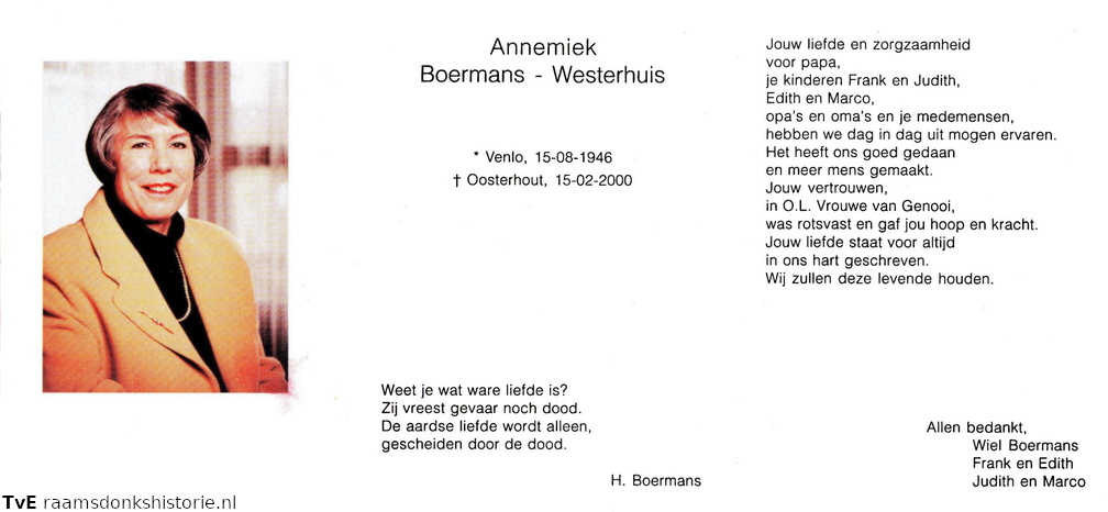 Annemiek Westerhuis Wiel Boermans