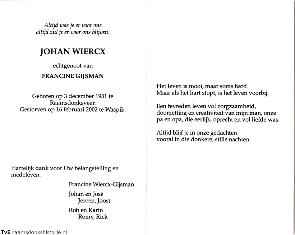 Johan Wierrcx Francine Gijsman