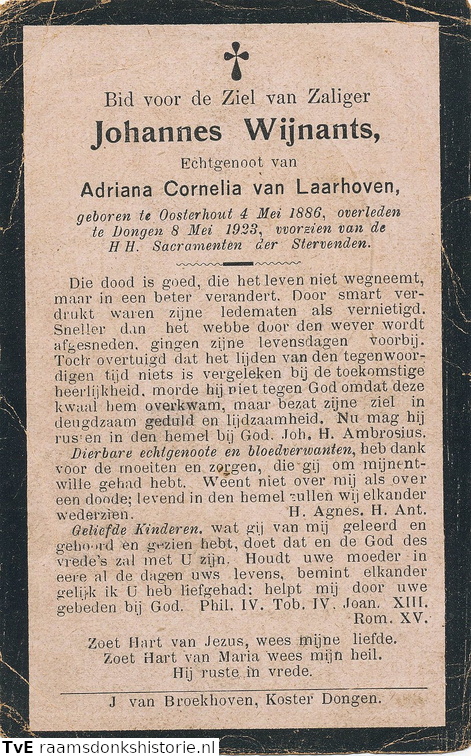 Johannes Wijnants Adriana Cornelia van Laarhoven