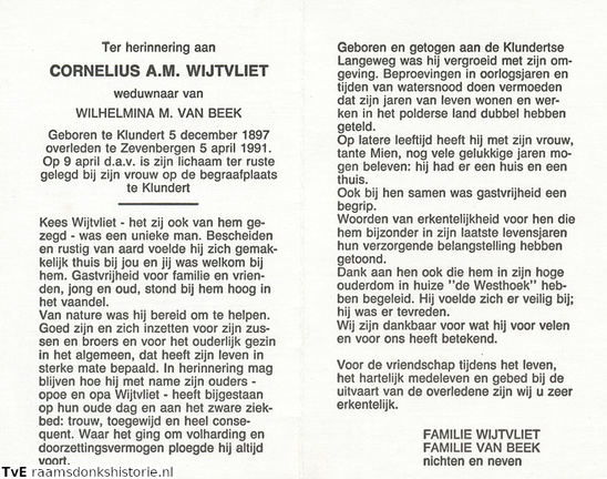 Cornelius A.M. Wijtvliet Wilhelmina M. van Beek