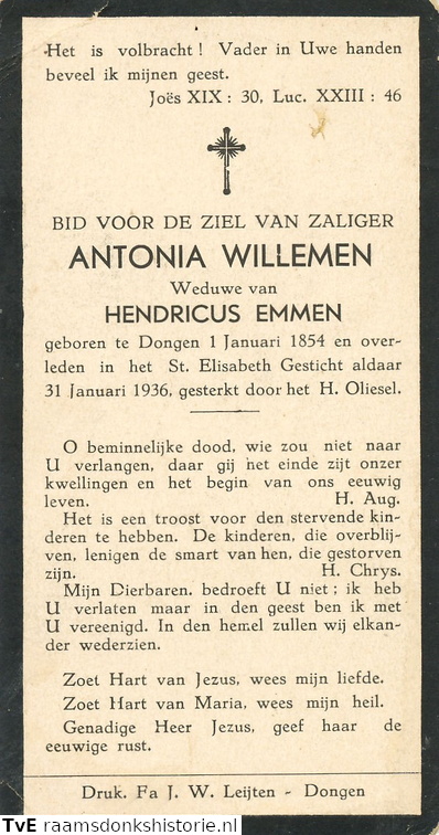 Antonia Willemen Hendricus Emmen