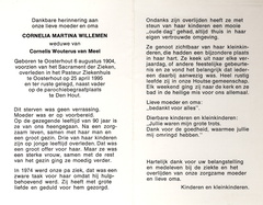 Cornelia Martina Willemen Cornelis Wouterus van Meel