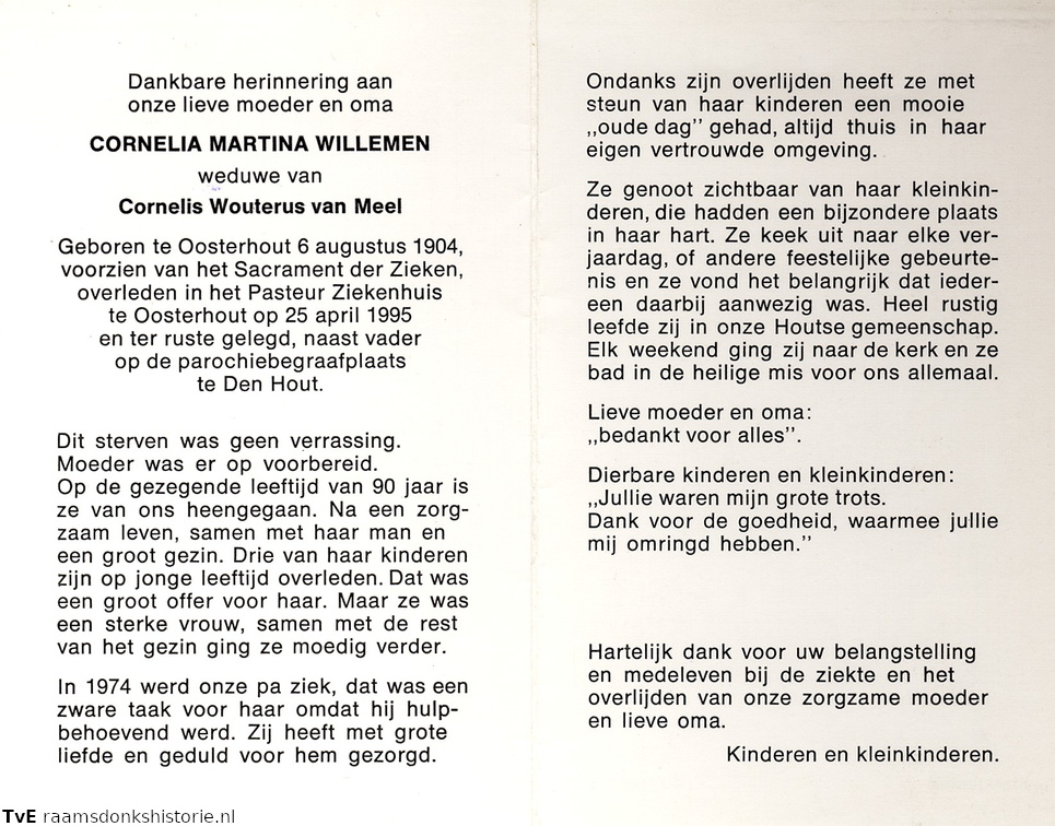 Cornelia Martina Willemen Cornelis Wouterus van Meel