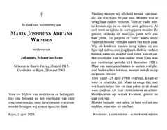 Maria Josephina Adriana Wilmsen Johannes Schaerlackens
