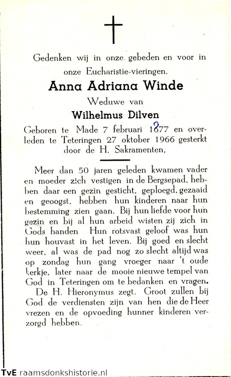 Anna Adriana Winde Wilhelmus Dilven