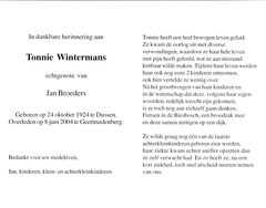 Tonnie Wintermans  Jan Broeders