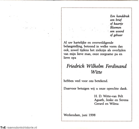 Friedrich Wilhelm Ferdinand Witte  H.D. van Pelt
