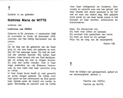 Mathilda Maria de Witte Ludovicus van Hooij