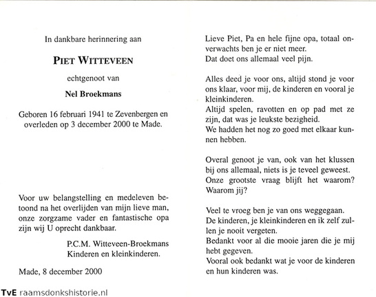 Piet Witteveen  Nel Broekmans
