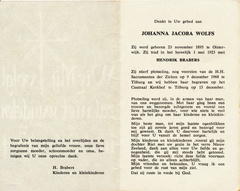Johanna Jacoba Wolfs Hendrik Brabers