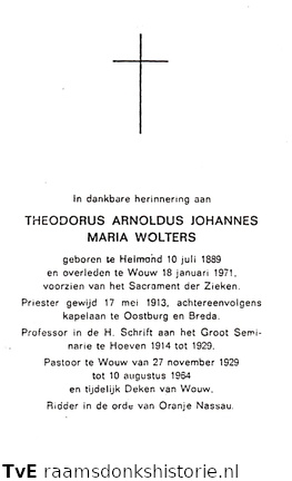 Theodorus Arnoldus Johannes Maria Wolters  priester