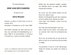 Wim van der Zanden Adrie Nooyen