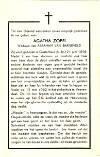 Agatha Zopfi  Abraham van Barneveld