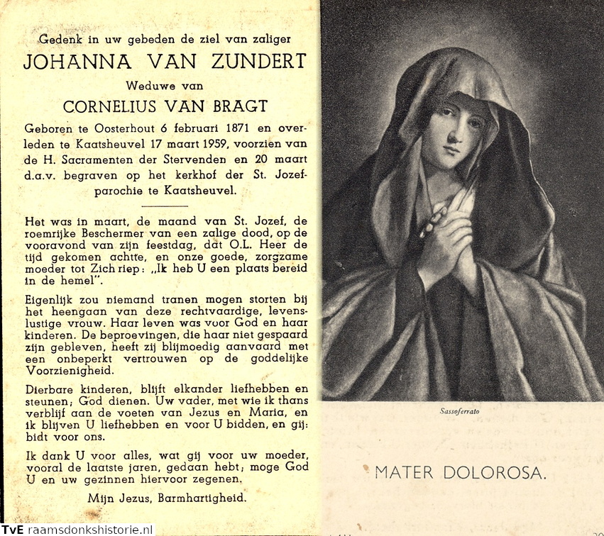 Johanna van Zundert  Cornelius van Bragt